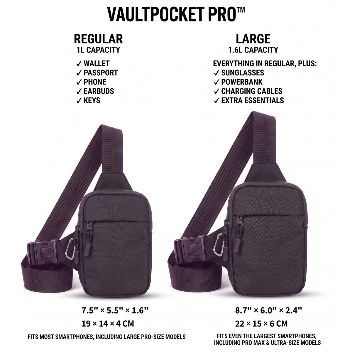 VAULTPOCKET PRO™ – Anti-Theft Sling Bag