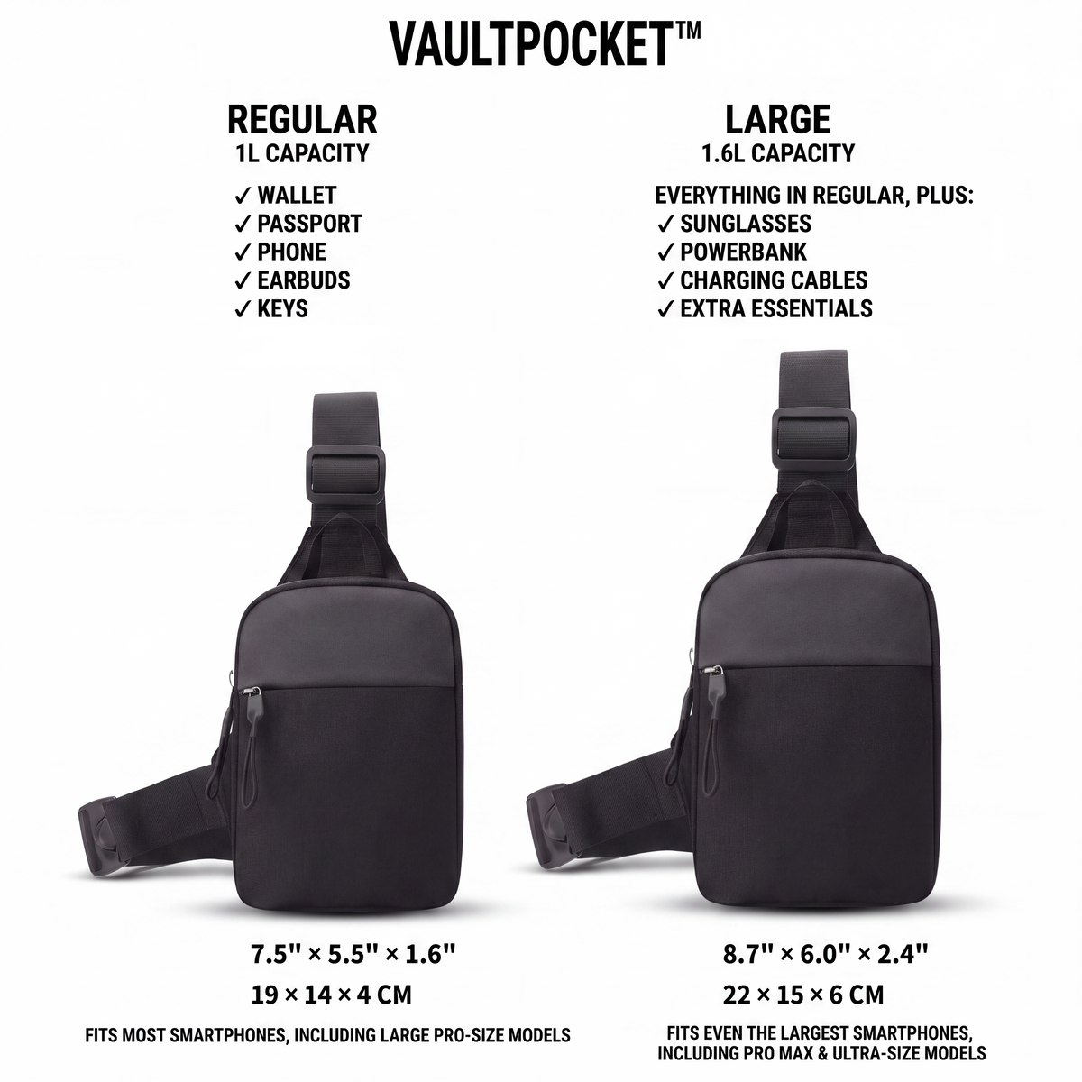 VAULTPOCKET™ – Anti-Theft Sling Bag