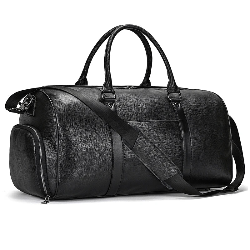 Premium Leather Travel Bag - Premium Duffel Bags from WackyVenture - Just €119.95! Shop now at WackyVenture