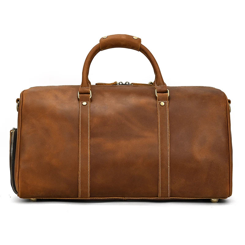 Premium Vintage Leather Travel Bag - Premium Duffel Bags from WackyVenture - Just €149.95! Shop now at WackyVenture