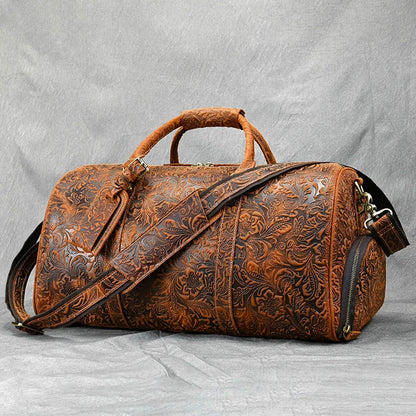 Premium Vintage Leather Travel Bag - Premium Duffel Bags from WackyVenture - Just €149.95! Shop now at WackyVenture