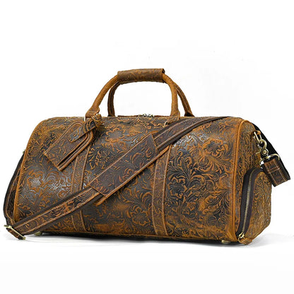 Premium Vintage Leather Travel Bag - Premium Duffel Bags from WackyVenture - Just €149.95! Shop now at WackyVenture