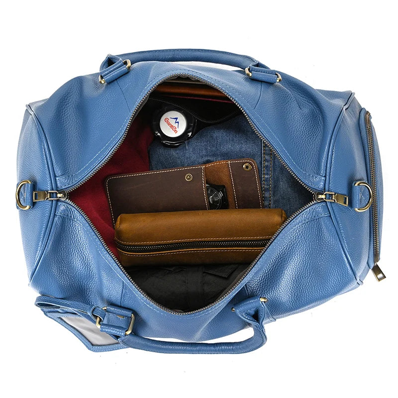 Premium Leather Travel Bag - Premium Duffel Bags from WackyVenture - Just €119.95! Shop now at WackyVenture