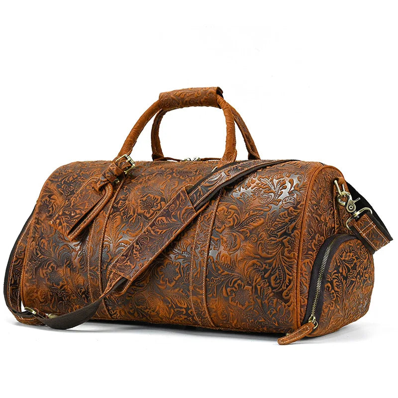 Premium Vintage Leather Travel Bag - Premium Duffel Bags from WackyVenture - Just €149.95! Shop now at WackyVenture