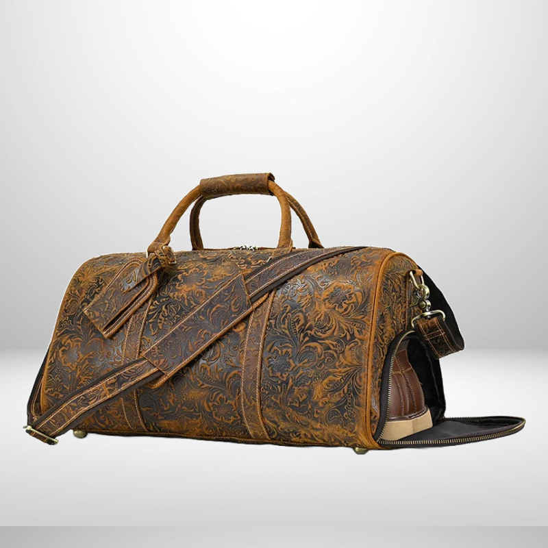 Premium Vintage Leather Travel Bag - Premium Duffel Bags from WackyVenture - Just €149.95! Shop now at WackyVenture