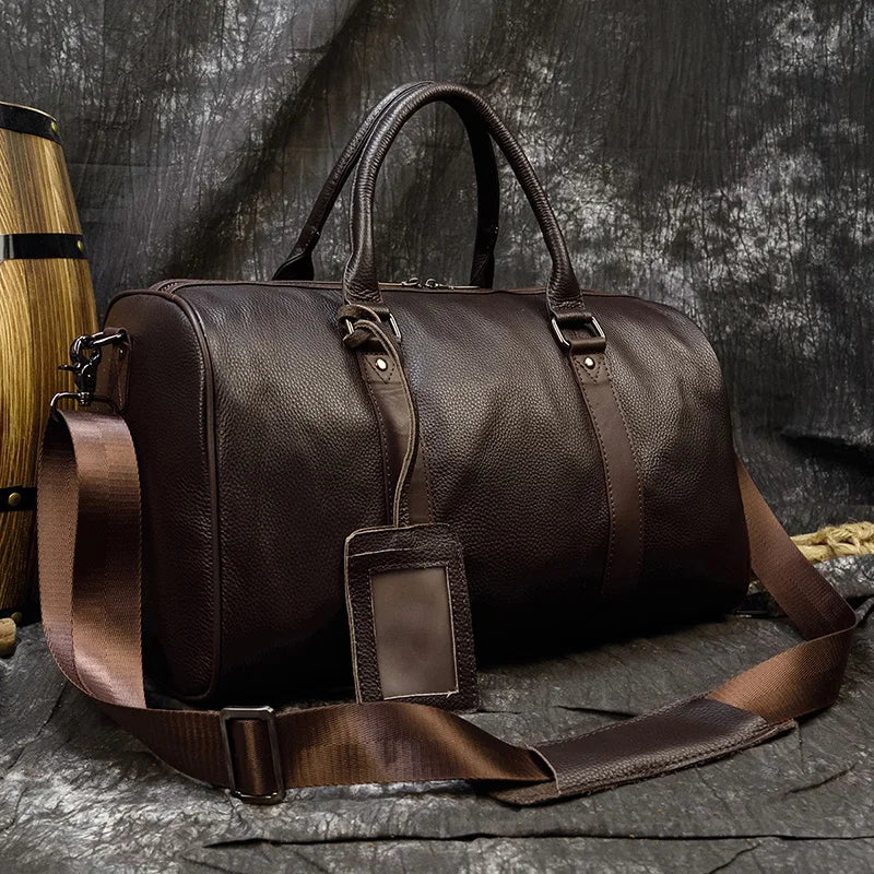 Premium Leather Travel Bag - Premium Duffel Bags from WackyVenture - Just €119.95! Shop now at WackyVenture