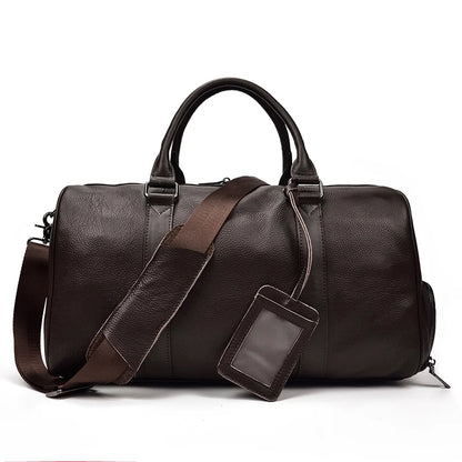 Premium Leather Travel Bag - Premium Duffel Bags from WackyVenture - Just €119.95! Shop now at WackyVenture