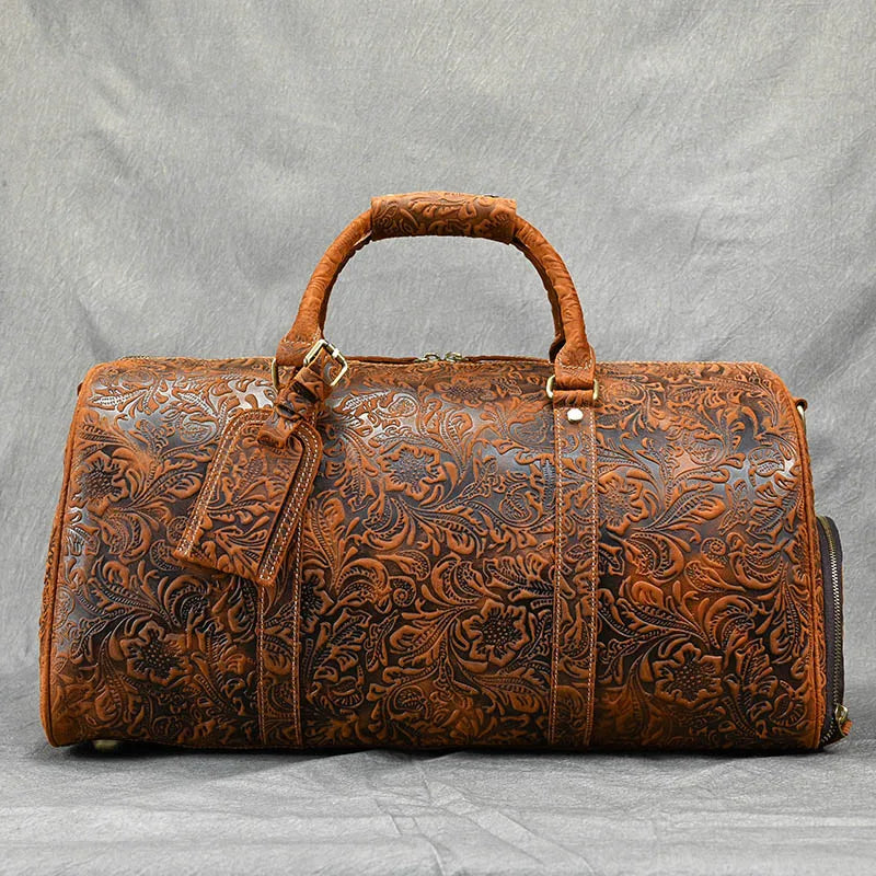 Premium Vintage Leather Travel Bag - Premium Duffel Bags from WackyVenture - Just €149.95! Shop now at WackyVenture