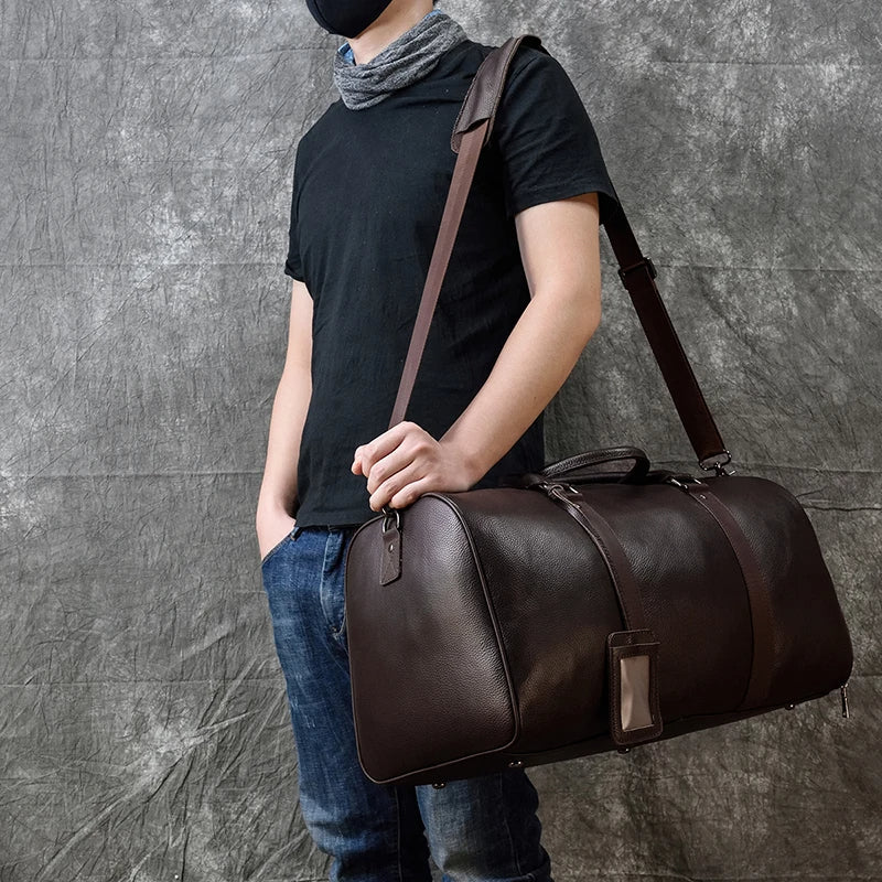 Premium Leather Travel Bag - Premium Duffel Bags from WackyVenture - Just €119.95! Shop now at WackyVenture