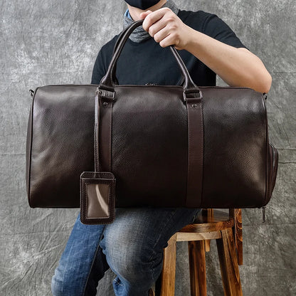 Premium Leather Travel Bag - Premium Duffel Bags from WackyVenture - Just €119.95! Shop now at WackyVenture