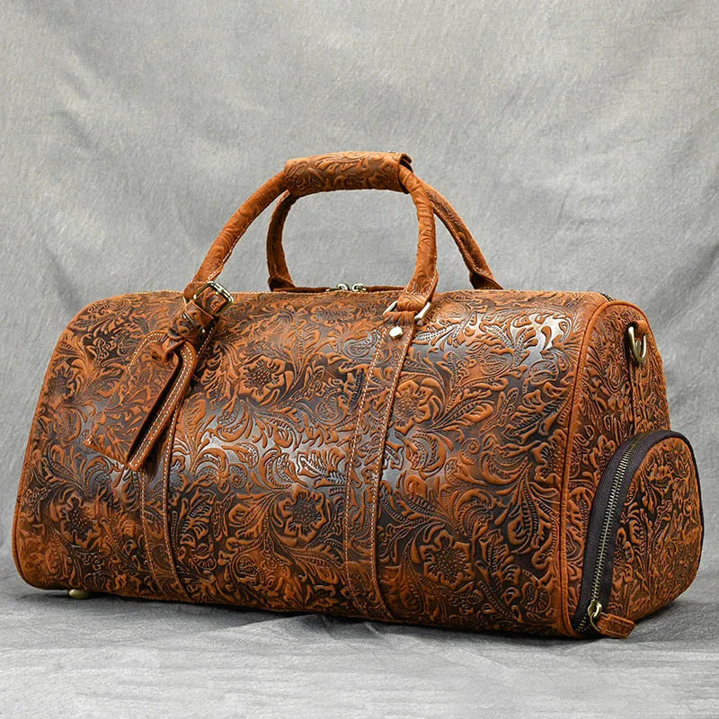 Premium Vintage Leather Travel Bag - Premium Duffel Bags from WackyVenture - Just €149.95! Shop now at WackyVenture