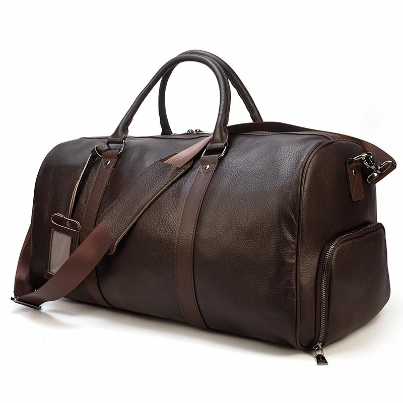 Premium Leather Travel Bag - Premium Duffel Bags from WackyVenture - Just €119.95! Shop now at WackyVenture