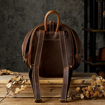 Vintage Leather Beetle Backpack - Premium Backpacks from WackyVenture - Just €129.95! Shop now at WackyVenture