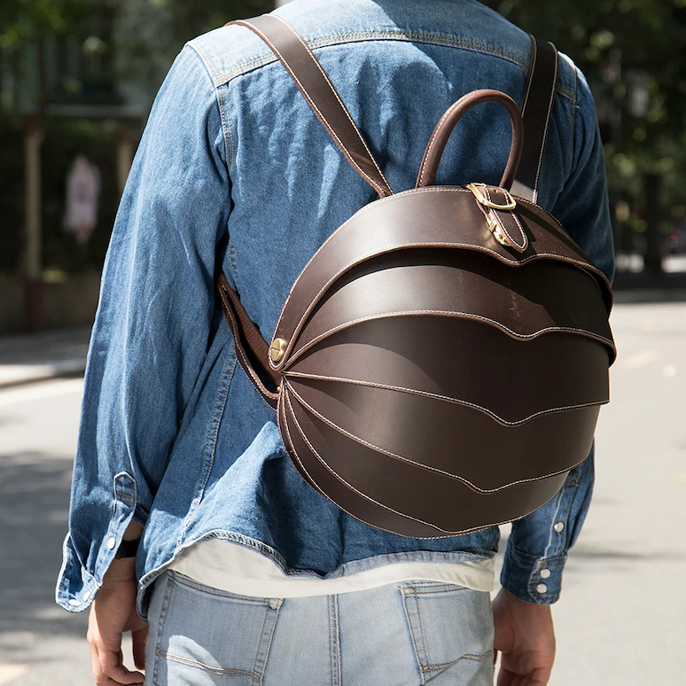 Vintage Leather Beetle Backpack - Premium Backpacks from WackyVenture - Just €129.95! Shop now at WackyVenture