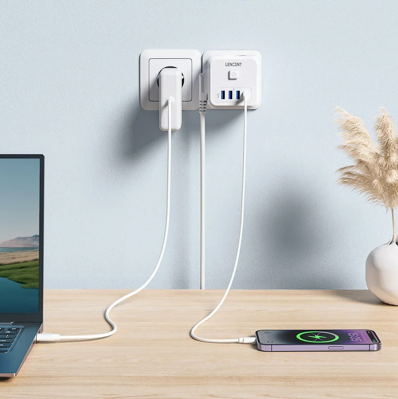 7-in-1 Wall Socket Extender - Premium Travel Converters & Adapters from WackyVenture - Just €29.95! Shop now at WackyVenture