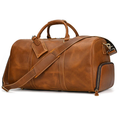 Premium Leather Travel Bag - Premium Duffel Bags from WackyVenture - Just €119.95! Shop now at WackyVenture