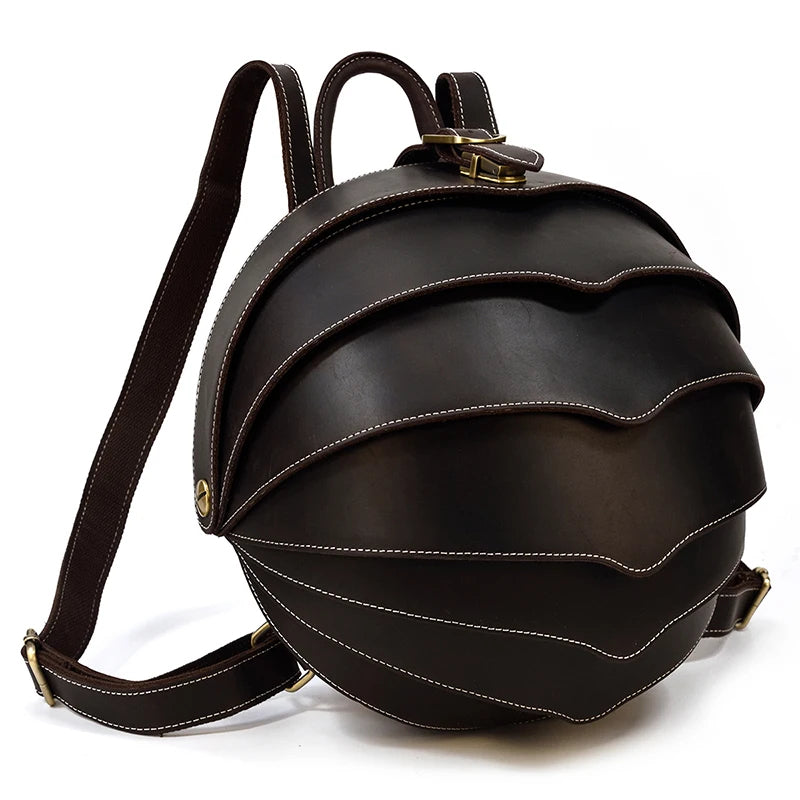 Vintage Leather Beetle Backpack - Premium Backpacks from WackyVenture - Just €129.95! Shop now at WackyVenture