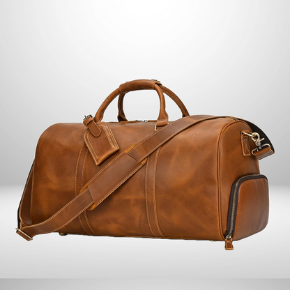 Premium Leather Travel Bag - Premium Duffel Bags from WackyVenture - Just €119.95! Shop now at WackyVenture