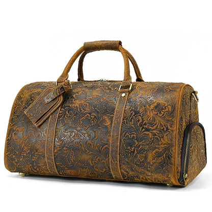 Premium Vintage Leather Travel Bag - Premium Duffel Bags from WackyVenture - Just €149.95! Shop now at WackyVenture