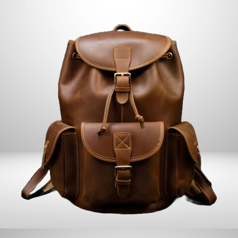 Premium Vintage Leather Backpack - Premium Backpacks from WackyVenture - Just €139.95! Shop now at WackyVenture