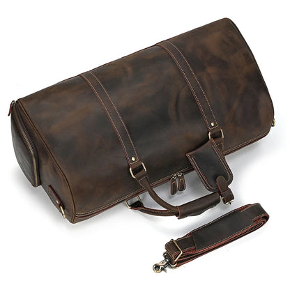 Premium Leather Travel Bag - Premium Duffel Bags from WackyVenture - Just €119.95! Shop now at WackyVenture