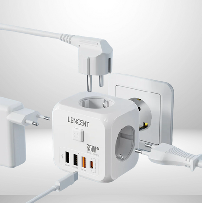 7-in-1 Wall Socket Extender - Premium Travel Converters & Adapters from WackyVenture - Just €29.95! Shop now at WackyVenture